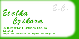 etelka czikora business card